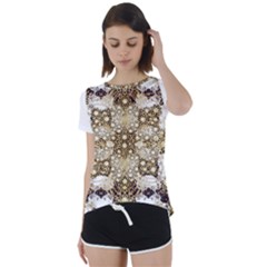 Short Sleeve Open Back T-Shirt 