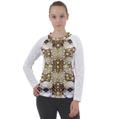 Opulent Essence Print Women s Long Sleeve Raglan T