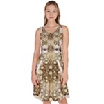 Opulent Essence Print Knee Length Skater Dress With Pockets