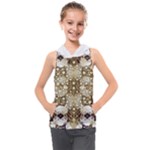 Opulent Essence Print Kids  Sleeveless Hoodie