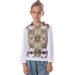 Opulent Essence Print Kids  Frill Detail T-Shirt