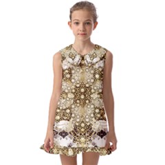 Kids  Pilgrim Collar Ruffle Hem Dress 