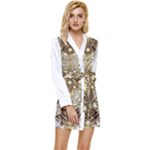 Opulent Essence Print Long Sleeve Satin Robe