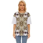 Opulent Essence Print Oversized Basic T-Shirt