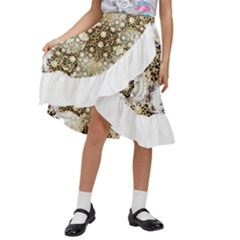 Kids  Ruffle Flared Wrap Midi Skirt 