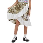 Opulent Essence Print Kids  Ruffle Flared Wrap Midi Skirt