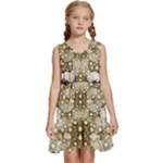 Opulent Essence Print Kids  Sleeveless Tiered Mini Dress