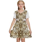 Opulent Essence Print Kids  Short Sleeve Tiered Mini Dress