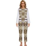 Opulent Essence Print Womens  Long Sleeve Lightweight Pajamas Set