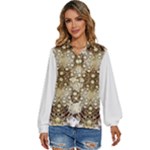 Opulent Essence Print Women s Long Sleeve Button Up Shirt