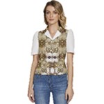 Opulent Essence Print Puffed Short Sleeve Button Up Jacket