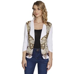 Women s One-Button 3/4 Sleeve Short Jacket 