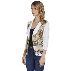 Women s One-Button 3/4 Sleeve Short Jacket 