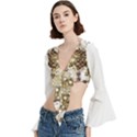 Trumpet Sleeve Cropped Top 