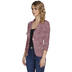 Women s One-Button 3/4 Sleeve Short Jacket 