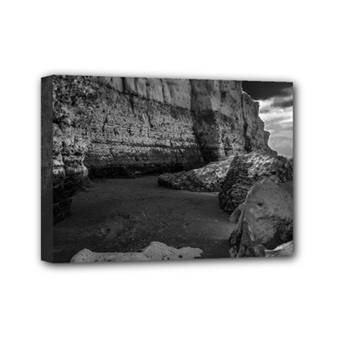 Timeless Shores, Las grutas beach, Rio negro, Argentina Mini Canvas 7  x 5  (Stretched) from ArtsNow.com