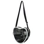 Timeless Shores, Las grutas beach, Rio negro, Argentina Heart Shoulder Bag