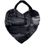 Timeless Shores, Las grutas beach, Rio negro, Argentina Giant Heart Shaped Tote