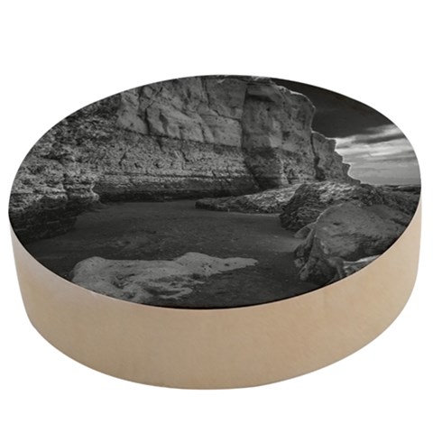 Timeless Shores, Las grutas beach, Rio negro, Argentina Wooden Bottle Opener (Round) from ArtsNow.com