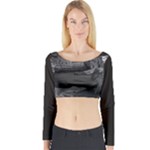 Timeless Shores, Las grutas beach, Rio negro, Argentina Long Sleeve Crop Top