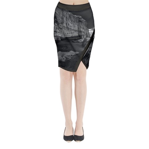 Timeless Shores, Las grutas beach, Rio negro, Argentina Midi Wrap Pencil Skirt from ArtsNow.com