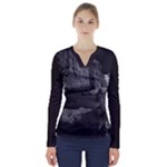 Timeless Shores, Las grutas beach, Rio negro, Argentina V-Neck Long Sleeve Top