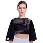 Timeless Shores, Las grutas beach, Rio negro, Argentina Tie Back Butterfly Sleeve Chiffon Top