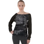 Timeless Shores, Las grutas beach, Rio negro, Argentina Off Shoulder Long Sleeve Velour Top