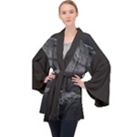 Timeless Shores, Las grutas beach, Rio negro, Argentina Long Sleeve Velvet Kimono 