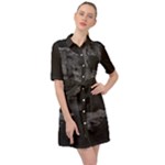 Timeless Shores, Las grutas beach, Rio negro, Argentina Belted Shirt Dress