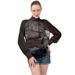 Timeless Shores, Las grutas beach, Rio negro, Argentina High Neck Long Sleeve Chiffon Top