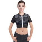 Timeless Shores, Las grutas beach, Rio negro, Argentina Short Sleeve Cropped Jacket