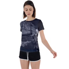 Back Circle Cutout Sports T-Shirt 