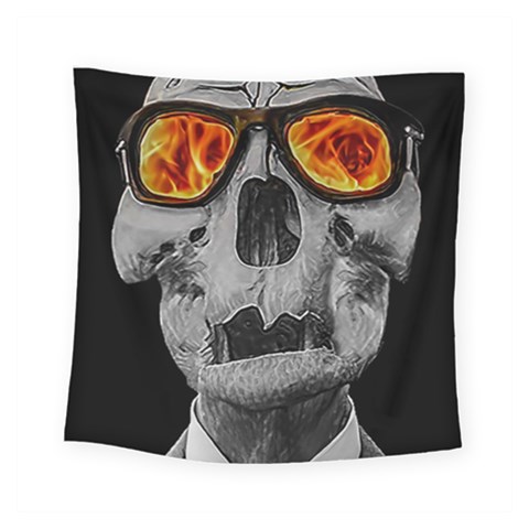 Gothic Elegance, Ironic Dark Art (AI) Square Tapestry (Small) from ArtsNow.com