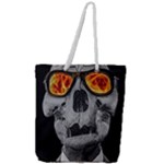 Gothic Elegance, Ironic Dark Art (AI) Full Print Rope Handle Tote (Large)