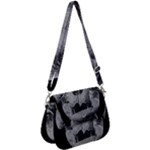 Gothic Elegance, Ironic Dark Art (AI) Saddle Handbag