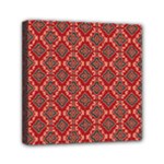 Illustrations Ajrak Abstract Design Pattern Mini Canvas 6  x 6  (Stretched)