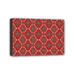 Illustrations Ajrak Abstract Design Pattern Mini Canvas 6  x 4  (Stretched)