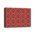 Illustrations Ajrak Abstract Design Pattern Mini Canvas 7  x 5  (Stretched)