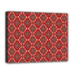 Illustrations Ajrak Abstract Design Pattern Canvas 14  x 11  (Stretched)