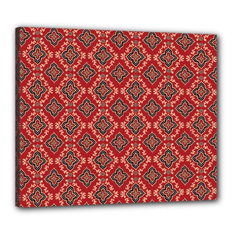 Illustrations Ajrak Abstract Design Pattern Canvas 24  x 20  (Stretched) from ArtsNow.com