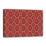 Illustrations Ajrak Abstract Design Pattern Canvas 18  x 12  (Stretched)