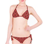 Illustrations Ajrak Abstract Design Pattern Classic Bikini Set