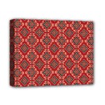 Illustrations Ajrak Abstract Design Pattern Deluxe Canvas 14  x 11  (Stretched)