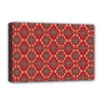 Illustrations Ajrak Abstract Design Pattern Deluxe Canvas 18  x 12  (Stretched)