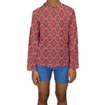 Illustrations Ajrak Abstract Design Pattern Kids  Long Sleeve Swimwear