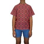 Illustrations Ajrak Abstract Design Pattern Kids  Short Sleeve Swimwear