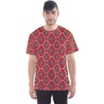 Illustrations Ajrak Abstract Design Pattern Men s Sport Mesh T-Shirt