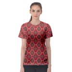 Illustrations Ajrak Abstract Design Pattern Women s Sport Mesh T-Shirt