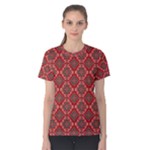 Illustrations Ajrak Abstract Design Pattern Women s Cotton T-Shirt